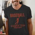 Baseball Tee For Men Women Men's V-Neck T-Shirt