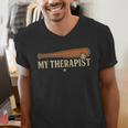 Baseball Tee My Therapist Bat Men Women Kids Men's V-Neck T-Shirt Baseball Tee My Therapist Bat Men Women Kids Men's V-Neck T-Shirt