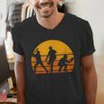 Baseball Tee Sunset Silhouette Players Men Women Kids Men's V-Neck T-Shirt Baseball Tee Sunset Silhouette Players Men Women Kids Men's V-Neck T-Shirt