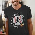 Birthday Baseball Lover 64 Years Old Awesome Since 1962 Men's V-Neck T-Shirt