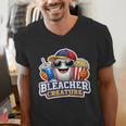 Bleacher Creature Baseball Fan Supporter Game Day Ball Men's V-Neck T-Shirt Bleacher Creature Baseball Fan Supporter Game Day Ball Men's V-Neck T-Shirt