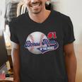 Bonus Mom Rookie Of Year 1st Birthday Baseball Theme Men's V-Neck T-Shirt