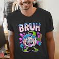 Bruh Baseball Drip Boys Youth Ice Cream Dripping Baseball Men's V-Neck T-Shirt Bruh Baseball Drip Boys Youth Ice Cream Dripping Baseball Men's V-Neck T-Shirt