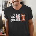 Bunny Football Baseball Sport Easter Day Men's V-Neck T-Shirt