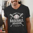 I Can't It's Baseball Season Men's V-Neck T-Shirt