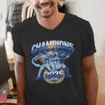 Champions 2025 Baseball Retro Athletic Celebration Theme Men's V-Neck T-Shirt Champions 2025 Baseball Retro Athletic Celebration Theme Men's V-Neck T-Shirt