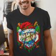 Christmas Baseball Ice Cream Drip Santa Baseball Player Kids Men's V-Neck T-Shirt Christmas Baseball Ice Cream Drip Santa Baseball Player Kids Men's V-Neck T-Shirt