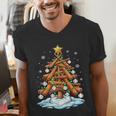 Christmas Baseball Tree Lights Xmas Men's V-Neck T-Shirt Christmas Baseball Tree Lights Xmas Men's V-Neck T-Shirt