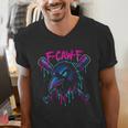 Cool Baseball F Caw F Crow Fcawf Raven Fawk Off Bird Men's V-Neck T-Shirt Cool Baseball F Caw F Crow Fcawf Raven Fawk Off Bird Men's V-Neck T-Shirt