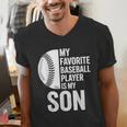 Cute Favorite Baseball Player Is My Son Women Men Men's V-Neck T-Shirt Cute Favorite Baseball Player Is My Son Women Men Men's V-Neck T-Shirt
