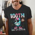 Dabbing Drippy 100th Days Of School Baseball Ice Cream Drip Men's V-Neck T-Shirt Dabbing Drippy 100th Days Of School Baseball Ice Cream Drip Men's V-Neck T-Shirt