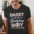 Daddy Of The Birthday Boy Baseball Matching Family Men's V-Neck T-Shirt