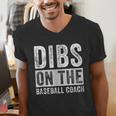 Dibs On The Baseball Coach Wife Girlfriend Men's V-Neck T-Shirt Dibs On The Baseball Coach Wife Girlfriend Men's V-Neck T-Shirt