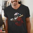 Dominican Republic Santa Christmas Baseball Beisbol Men's V-Neck T-Shirt Dominican Republic Santa Christmas Baseball Beisbol Men's V-Neck T-Shirt