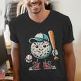 Donut Baseball Hat Ball Bat Cute Sport Toddler Boys Kids Men Men's V-Neck T-Shirt Donut Baseball Hat Ball Bat Cute Sport Toddler Boys Kids Men Men's V-Neck T-Shirt