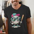 Dripping Baseball Baseball Lover Player Baseballer Men's V-Neck T-Shirt Dripping Baseball Baseball Lover Player Baseballer Men's V-Neck T-Shirt