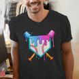 Dripping Baseball Pocket Respect The Drip Boys Baseball Men's V-Neck T-Shirt