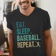Eat Sleep Baseball Repeat Baseball Player Baseball Men's V-Neck T-Shirt Eat Sleep Baseball Repeat Baseball Player Baseball Men's V-Neck T-Shirt