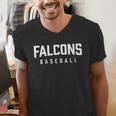 Falcons Baseball Inspired Men's V-Neck T-Shirt Falcons Baseball Inspired Men's V-Neck T-Shirt