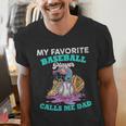 My Favorite Baseball Player Calls Me Dad Ice Cream Drip Men's V-Neck T-Shirt My Favorite Baseball Player Calls Me Dad Ice Cream Drip Men's V-Neck T-Shirt