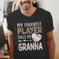 My Favorite Player Calls Me Granna Baseball Leopard Men's V-Neck T-Shirt