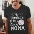 My Favorite Player Calls Me Nona Baseball Player Men's V-Neck T-Shirt My Favorite Player Calls Me Nona Baseball Player Men's V-Neck T-Shirt