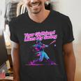 Your Girlfriend Likes My Swing Baseball Quote Boys Men Men's V-Neck T-Shirt Your Girlfriend Likes My Swing Baseball Quote Boys Men Men's V-Neck T-Shirt