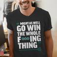 Might As Well Go Win The Whole Thing Baseball Apparel Men's V-Neck T-Shirt Might As Well Go Win The Whole Thing Baseball Apparel Men's V-Neck T-Shirt
