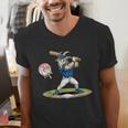 Goat Baseball Player With Bat And Ball Drip Animal Sports Men's V-Neck T-Shirt Goat Baseball Player With Bat And Ball Drip Animal Sports Men's V-Neck T-Shirt