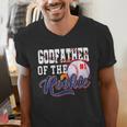 Godfather Rookie Of Year 1st Birthday Baseball Theme Men's V-Neck T-Shirt