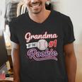 Grandparent Grandma Of The 1 Rookie Baseball Men's V-Neck T-Shirt Grandparent Grandma Of The 1 Rookie Baseball Men's V-Neck T-Shirt