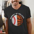 Granny Of Ballers Baseball Basketball Grandma Granny Men's V-Neck T-Shirt