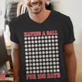 Having A Ball For 100 Days Of School 100th Baseball Men's V-Neck T-Shirt Having A Ball For 100 Days Of School 100th Baseball Men's V-Neck T-Shirt