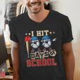 I Hit 100 Days Of School Baseball Kids Boy Teacher 100th Day Men's V-Neck T-Shirt I Hit 100 Days Of School Baseball Kids Boy Teacher 100th Day Men's V-Neck T-Shirt
