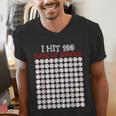 I Hit 100 Days Of School Baseball Lover Teacher Student Men's V-Neck T-Shirt I Hit 100 Days Of School Baseball Lover Teacher Student Men's V-Neck T-Shirt