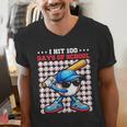 I Hit 100 Days Of School Baseball Player Kids Boys Son Men's V-Neck T-Shirt I Hit 100 Days Of School Baseball Player Kids Boys Son Men's V-Neck T-Shirt