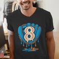 Ice Cream Baseball Glove 8th Birthday Edition Men's V-Neck T-Shirt