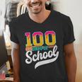 Ice Cream Drip 100 Days Of School Baseball Boys 100th Day Men's V-Neck T-Shirt