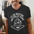 I'Ll Be Waiting For You At Home Baseball Catcher Men's V-Neck T-Shirt I'Ll Be Waiting For You At Home Baseball Catcher Men's V-Neck T-Shirt