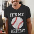 It’s My Birthday Baseball Vintage Style Men's V-Neck T-Shirt It’s My Birthday Baseball Vintage Style Men's V-Neck T-Shirt