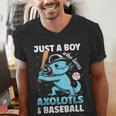 Just A Boy Who Loves Axolotls & Baseball Men's V-Neck T-Shirt Just A Boy Who Loves Axolotls & Baseball Men's V-Neck T-Shirt