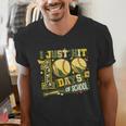 I Just Hit 100 Days Of School Baseball Teacher Boy Girl Kid Men's V-Neck T-Shirt I Just Hit 100 Days Of School Baseball Teacher Boy Girl Kid Men's V-Neck T-Shirt