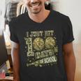 I Just Hit 100 Days Of School Camouflage Baseball Men's V-Neck T-Shirt I Just Hit 100 Days Of School Camouflage Baseball Men's V-Neck T-Shirt