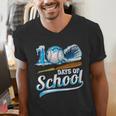 Kid 100 Days Of School Drip Baseball Ice Cream 100th Day Boy Men's V-Neck T-Shirt Kid 100 Days Of School Drip Baseball Ice Cream 100th Day Boy Men's V-Neck T-Shirt