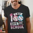 Kids 100 Days Of School Boys 100th Day Baseball Drip Toddler Men's V-Neck T-Shirt Kids 100 Days Of School Boys 100th Day Baseball Drip Toddler Men's V-Neck T-Shirt