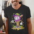 Kids Baseball Drip Ice Cream Apparel Kids Boys Mardi Gras Men's V-Neck T-Shirt Kids Baseball Drip Ice Cream Apparel Kids Boys Mardi Gras Men's V-Neck T-Shirt