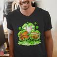 Kids St Patricks Day Shamrock Basketball Baseball Football Men's V-Neck T-Shirt Kids St Patricks Day Shamrock Basketball Baseball Football Men's V-Neck T-Shirt