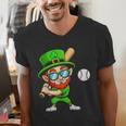 Kids St Patricks Day Shirt Leprechaun Baseball Boys Men Men's V-Neck T-Shirt Kids St Patricks Day Shirt Leprechaun Baseball Boys Men Men's V-Neck T-Shirt