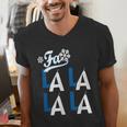LA Baseball Fan Christmas FA La La Holiday Blue Theme Men's V-Neck T-Shirt LA Baseball Fan Christmas FA La La Holiday Blue Theme Men's V-Neck T-Shirt
