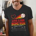 Love Is Our Home Run Baseball Valentine Couple Men's V-Neck T-Shirt Love Is Our Home Run Baseball Valentine Couple Men's V-Neck T-Shirt